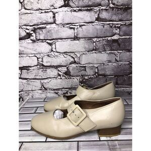 BeautiFeel Ivory Cream Leather Mary Jane Strap Pumps Shoes Women Sz 39EU/8.5M US